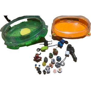 Beyblade Metal Lot Stadiums, 6 Launchers, 6 full beyblades 5Ripcords Accessories